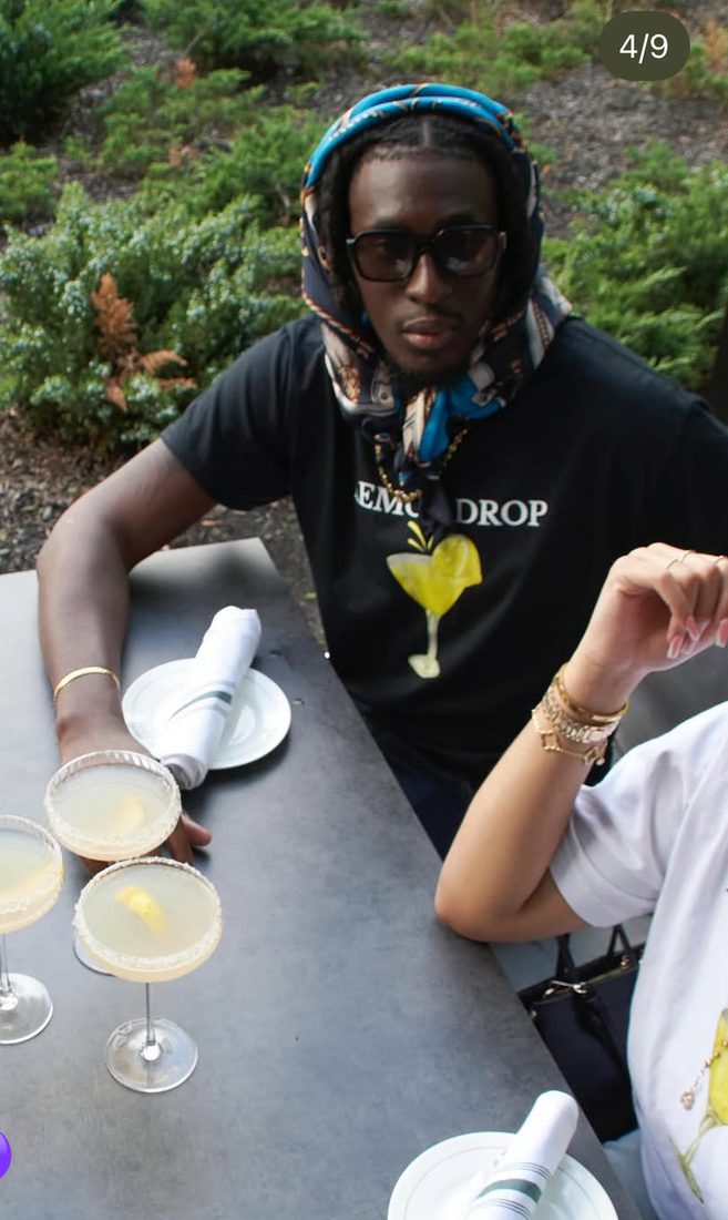 Lemon Drop tee, patio hangout